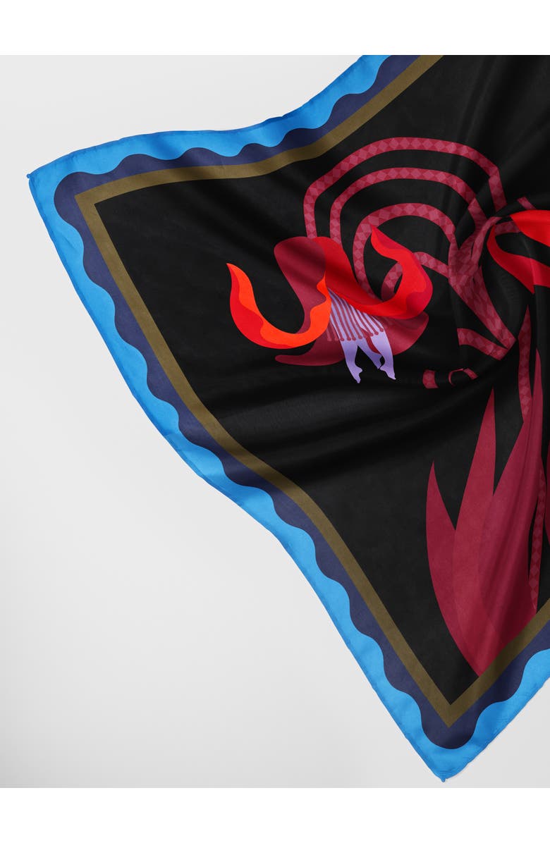 Alas Square Silk Shawl, Alternate, color, Late Bloomer