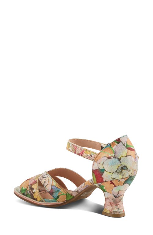 L'artiste By Spring Step Waltz Ankle Strap Sandal In Orange Multi