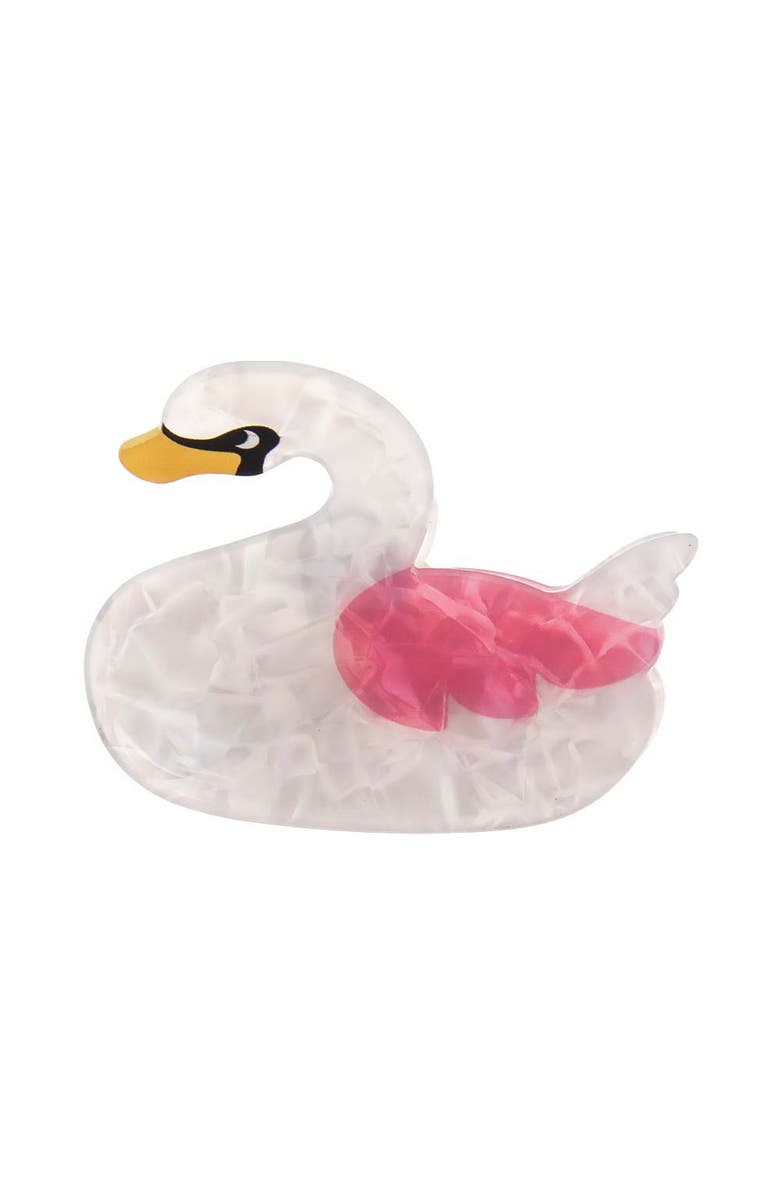 BY ADINA EDEN Marble Swan Hair Claw Clip, Main, color, 