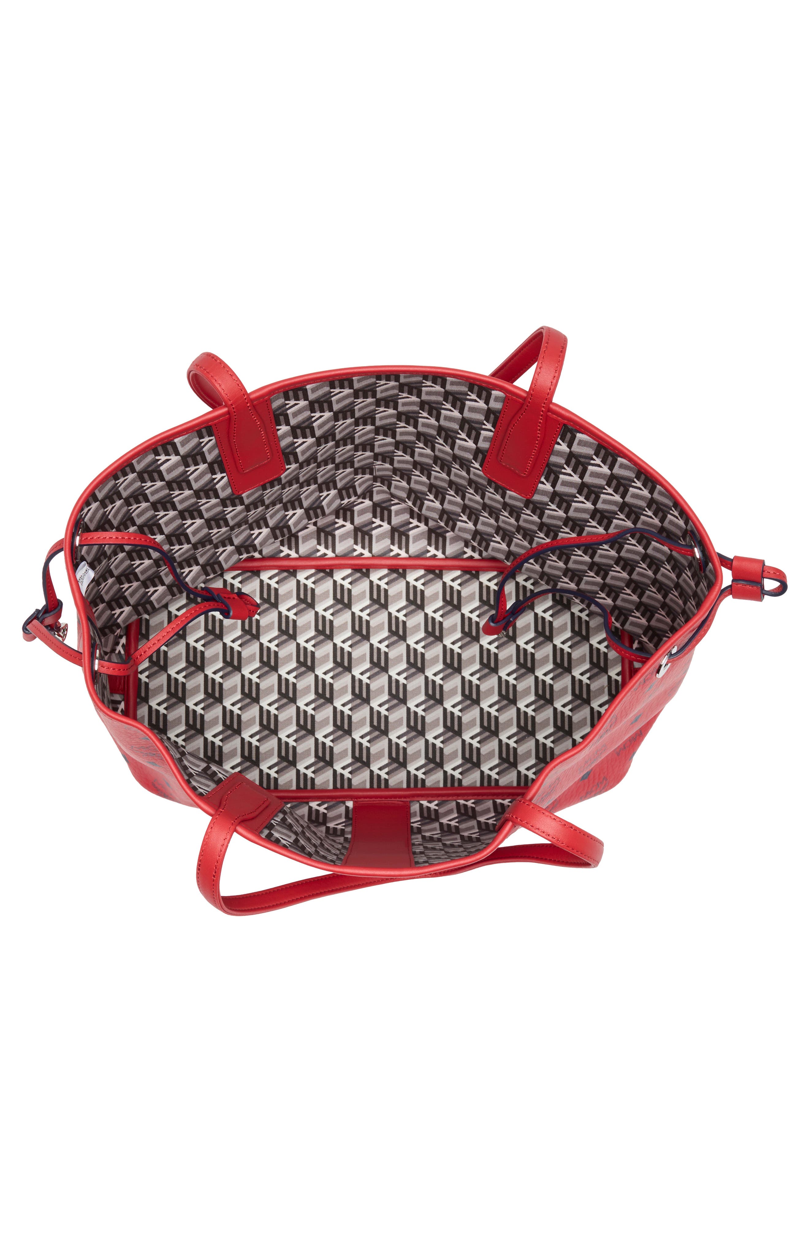 MCM Medium Liz Reversible Shopper, Alternate, color, Candy Red