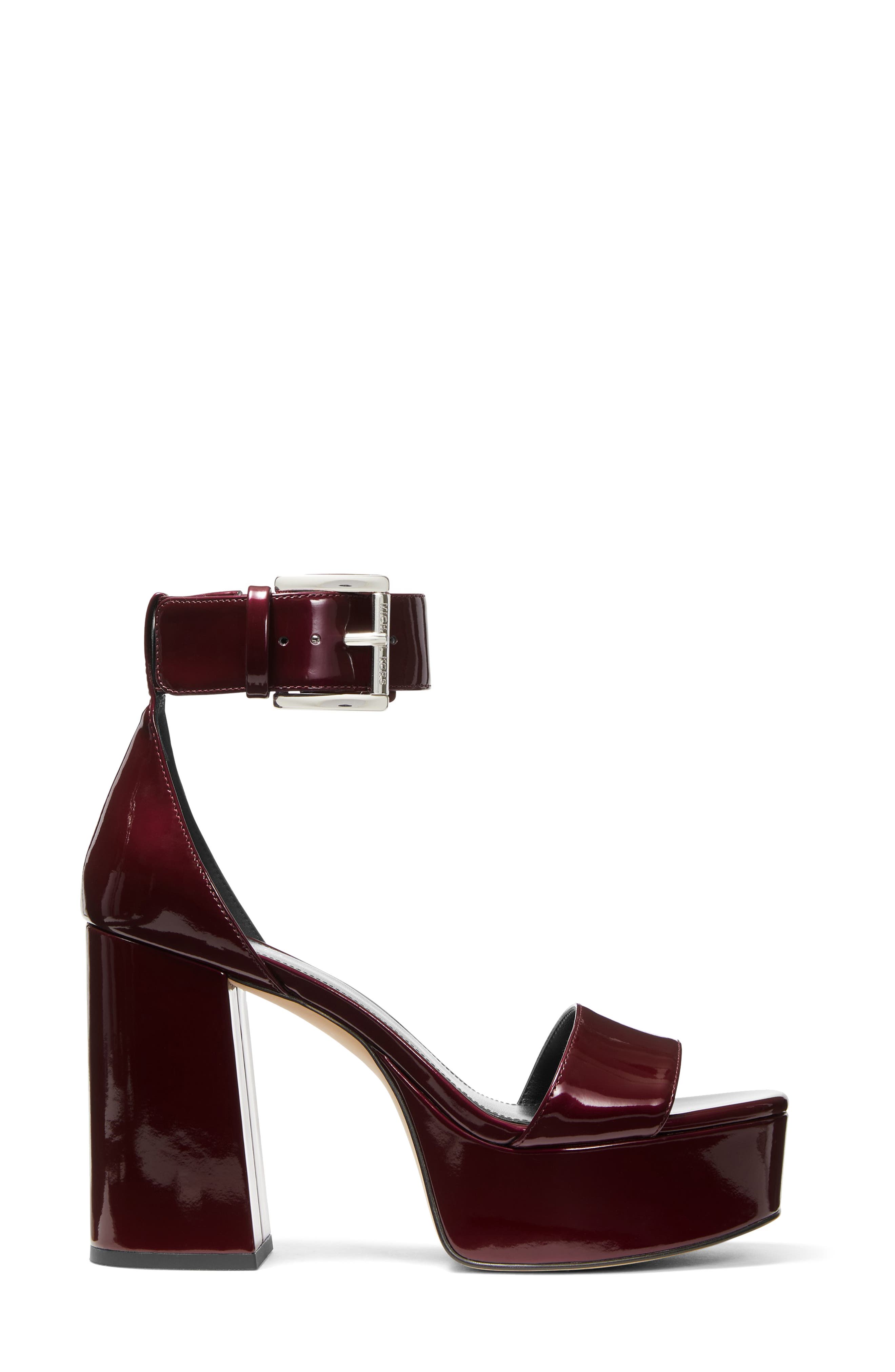 Tara Platform Sandal, Alternate, color, MERLOT