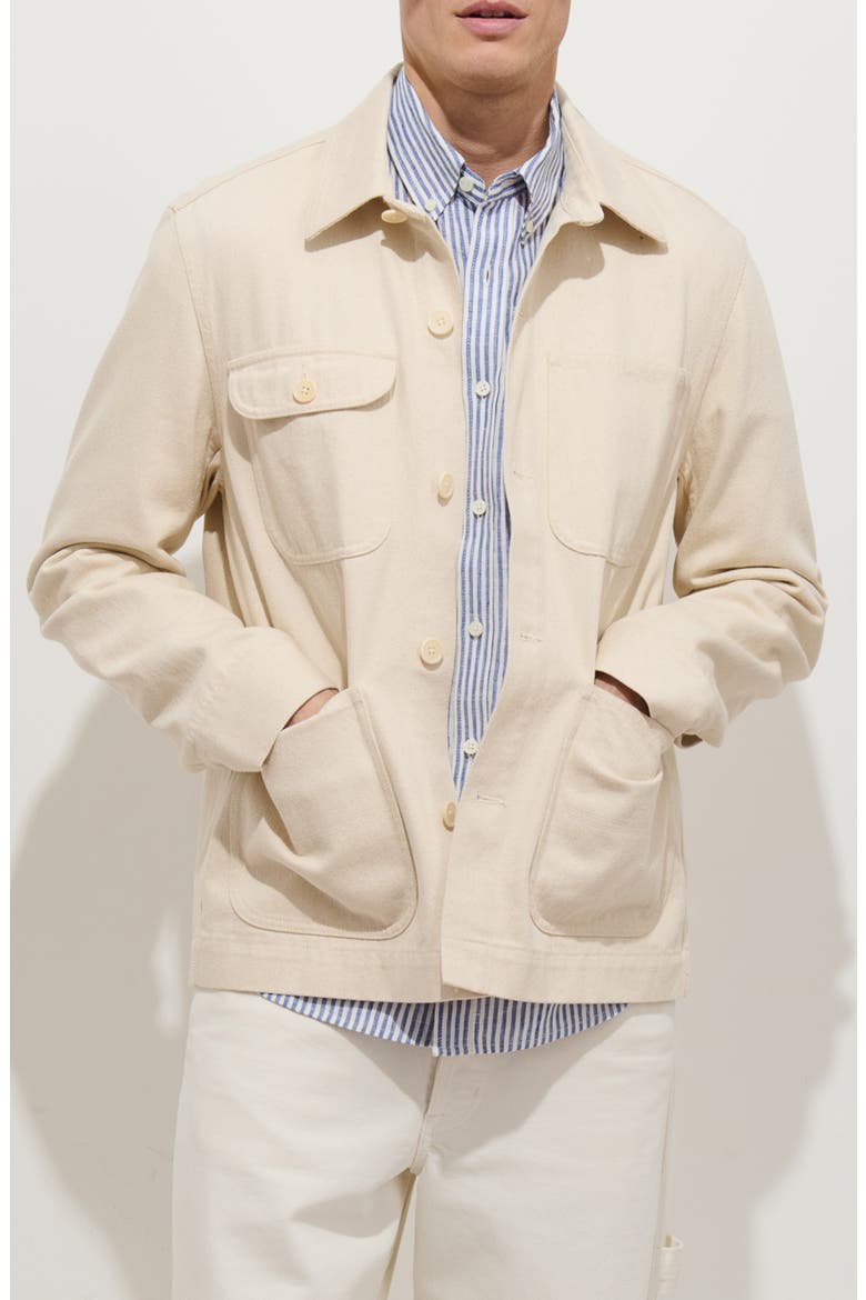 Garment Dyed Work Jacket, Main, color, NATURAL