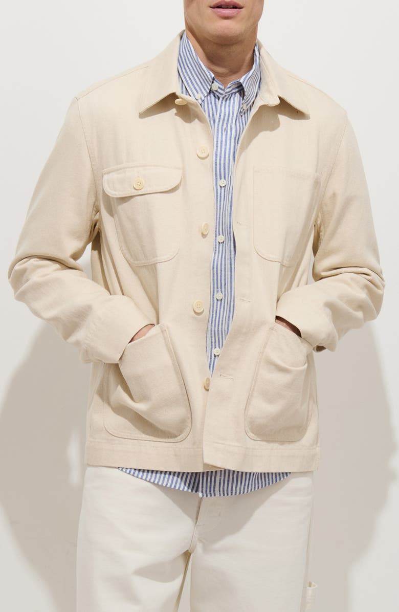 Alex Mill Garment Dyed Work Jacket, Main, color, Natural