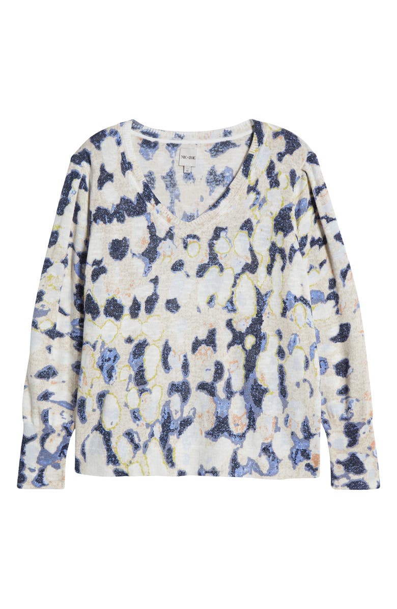 NIC+ZOE Rolling Clouds V-Neck Sweater, Alternate, color, 