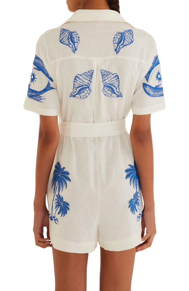 FARM Rio Brasil Vintage Look Romper, Alternate, color, Off-White
