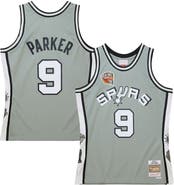 Mitchell & Ness Unisex Mitchell & Ness Tony Parker Gray San Antonio Spurs Hall of Fame Class of 2023 Throwback Swingman Jersey
