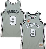 Mitchell & Ness Unisex Mitchell & Ness Tony Parker Gray San Antonio Spurs Hall of Fame Class of 2023 Throwback Swingman Jersey