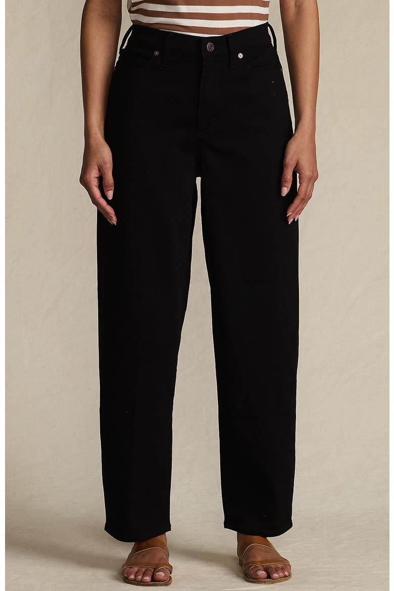 Recover High Rise Barrel Leg Ankle Jeans, Main, color, Black