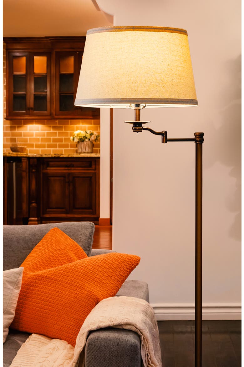 Caden Swing LED Floor Lamp, Alternate, color, BRONZE