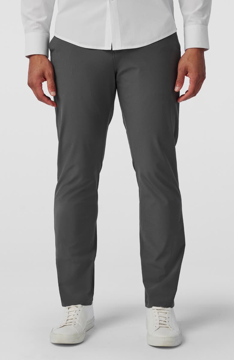 Mizzen+Main Helmsman Athletic Fit Performance Chinos, Main, color, Pewter