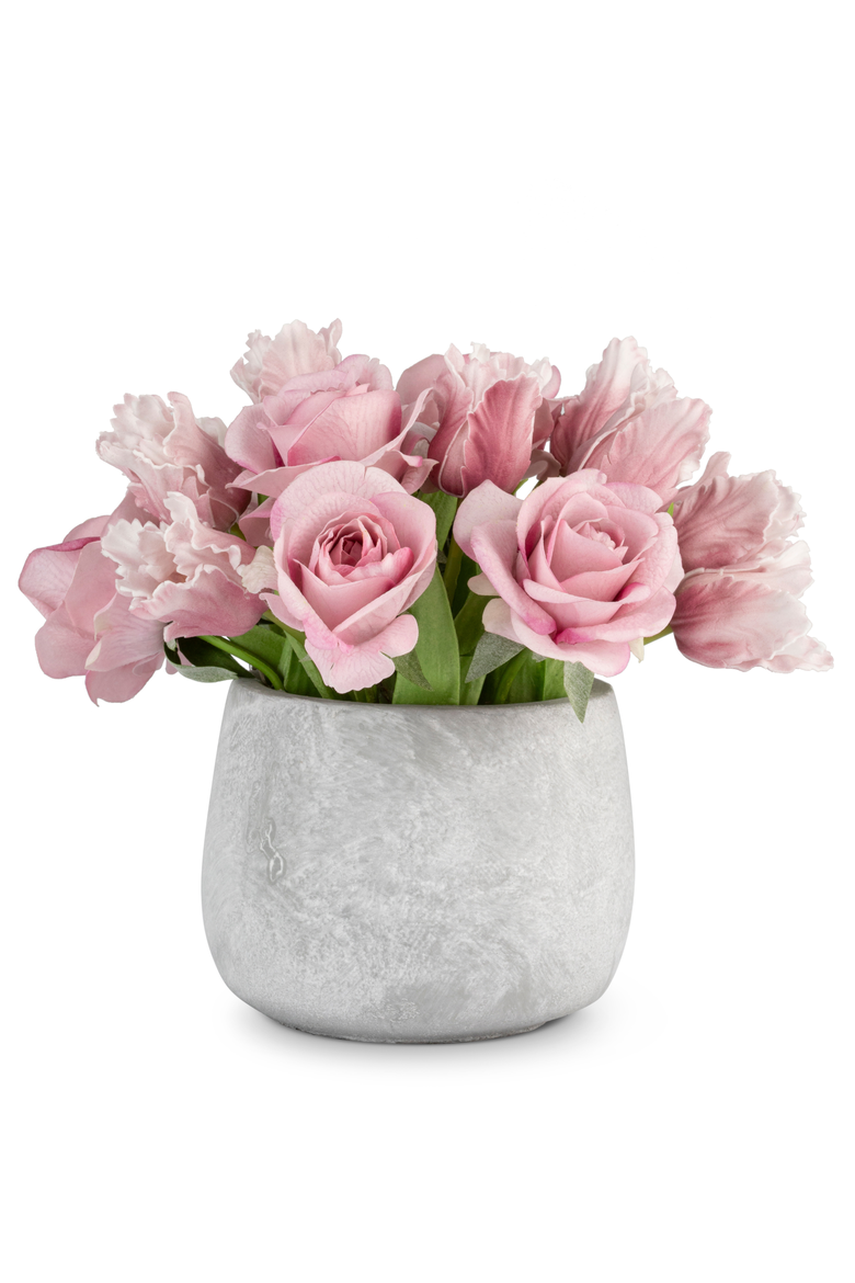 Elio RealTouch Rose and Tulip Arrangement, Main, color, Lilac