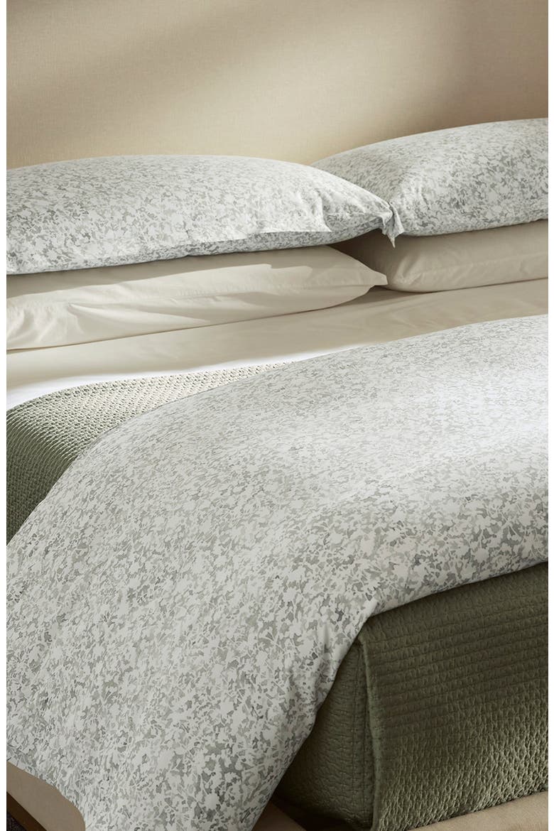 Signature Garden Print Hemmed Organic Cotton Duvet Cover & Shams Set, Alternate, color, MEADOW