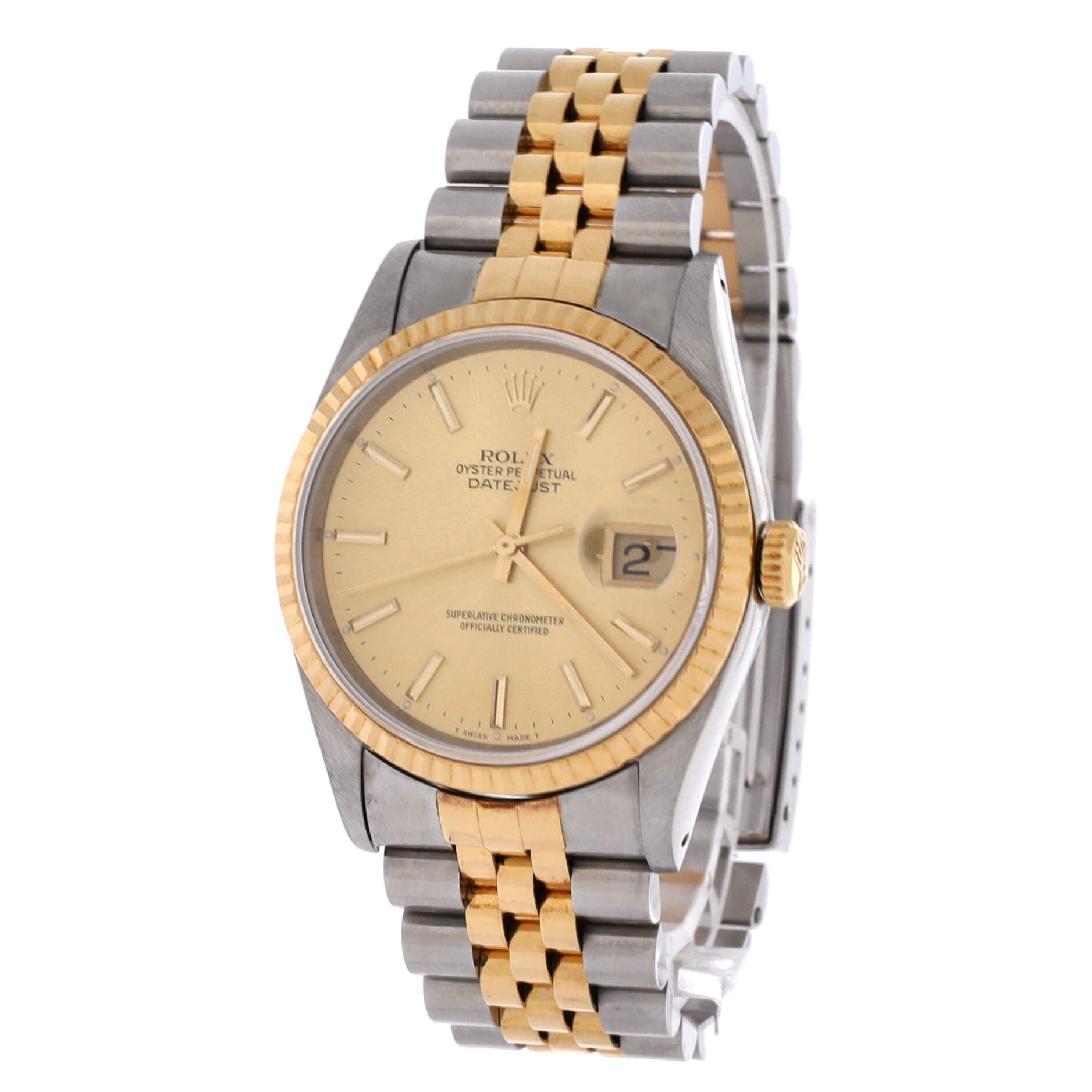 Oyster Perpetual Datejust Automatic Watch Stainless Steel and Yellow Gold 36, Alternate, color, Metallic Silver