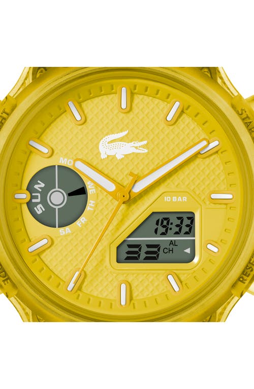 LACOSTE LACOSTE LC33 SILICONE STRAP WATCH, 44MM