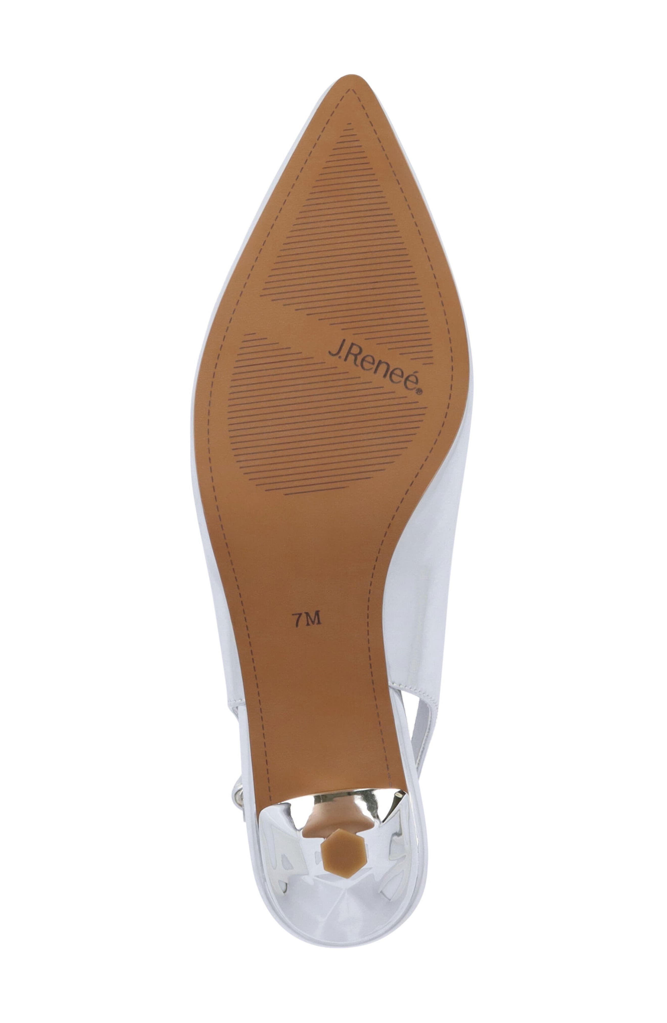 J. Reneé Ferryanne Pointed Toe Slingback Pump, Alternate, color, Silver