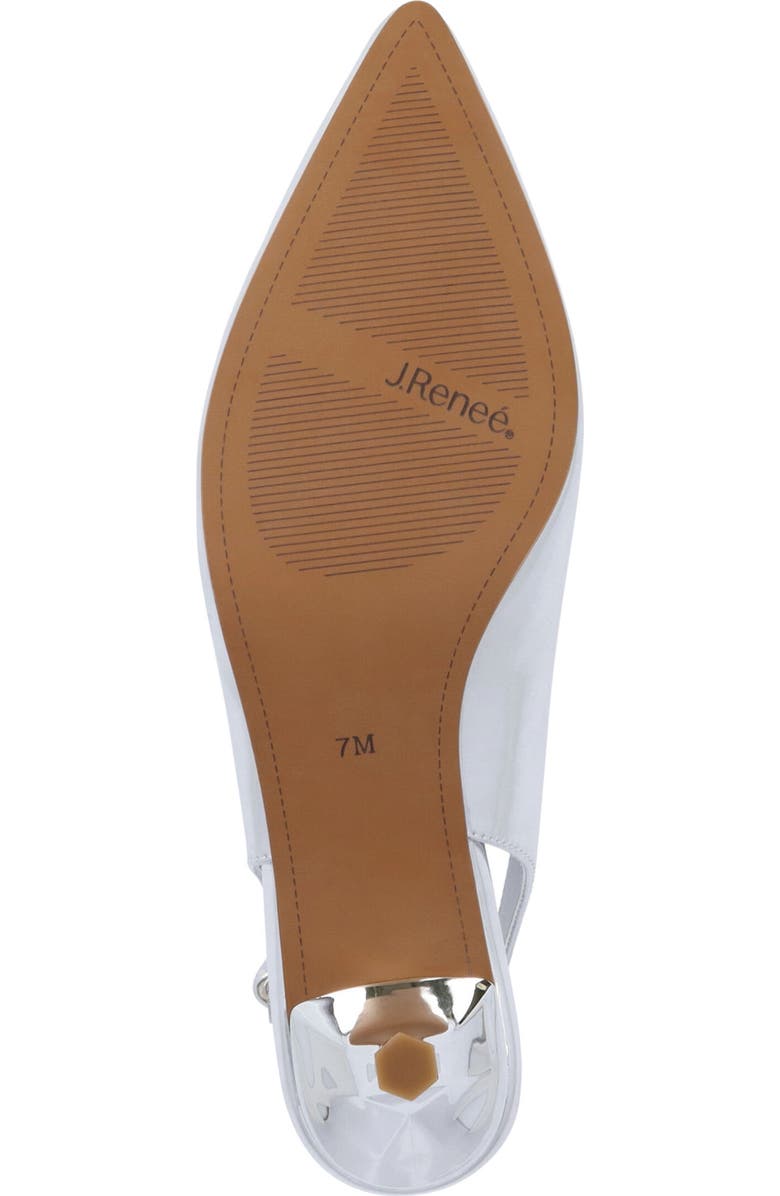 J. Reneé Ferryanne Pointed Toe Slingback Pump, Alternate, color, Silver