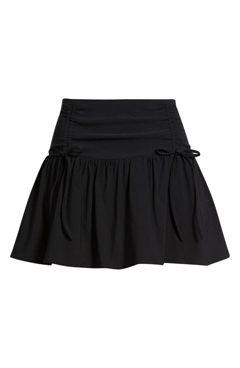 BP. Cinched Bubble Miniskirt, Alternate, color, Black