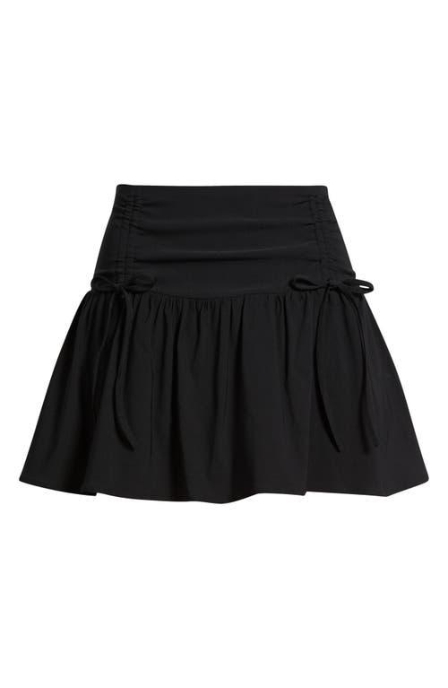 Bp. Cinched Bubble Miniskirt In Black