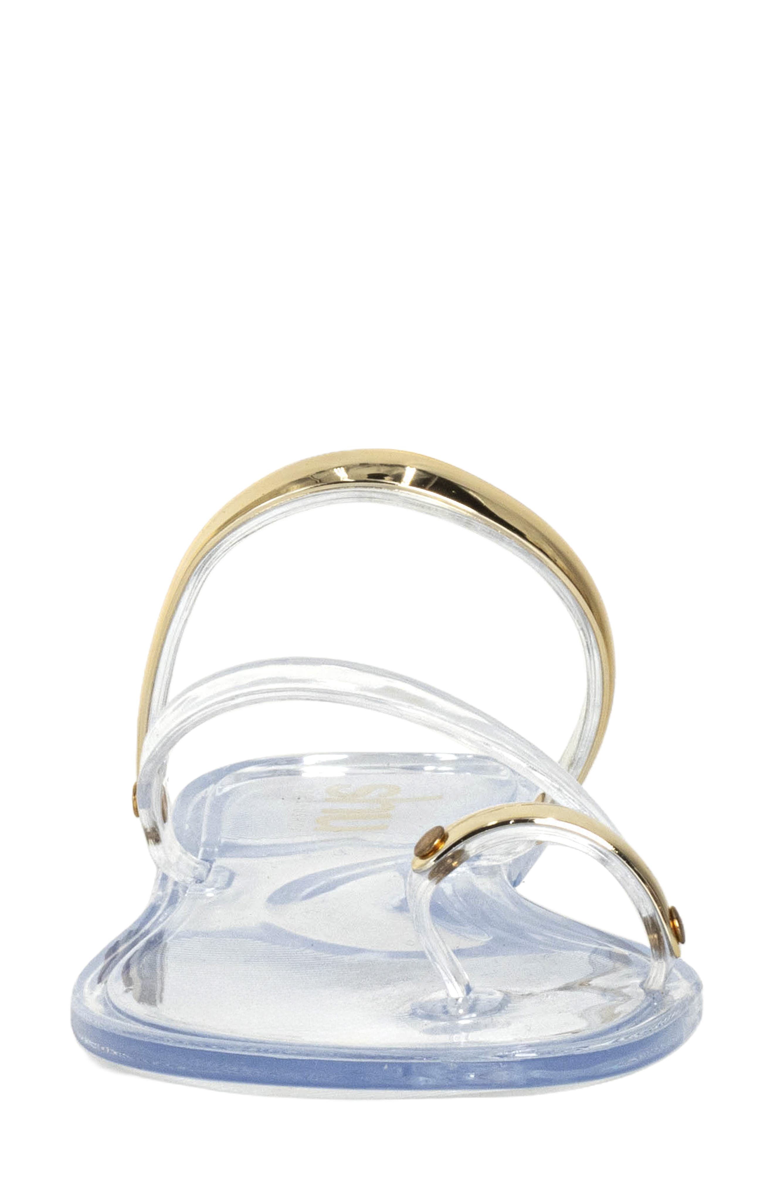 Dottie Toe Loop Sandal, Alternate, color, CLEAR