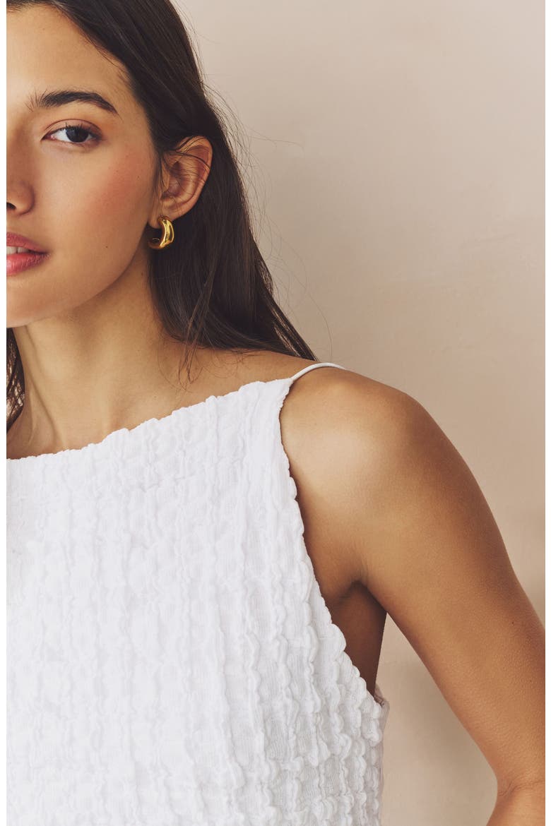 Textured Cotton Blend Tank, Alternate, color, WHITE