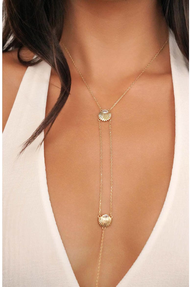Dainty Shell Body Chain, Alternate, color, GOLD