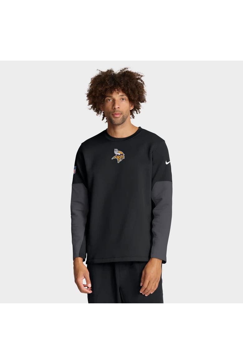 Men's Nike Black Minnesota Vikings Sideline Scripted to Win Performance Long Sleeve T-Shirt, Alternate, color, Black