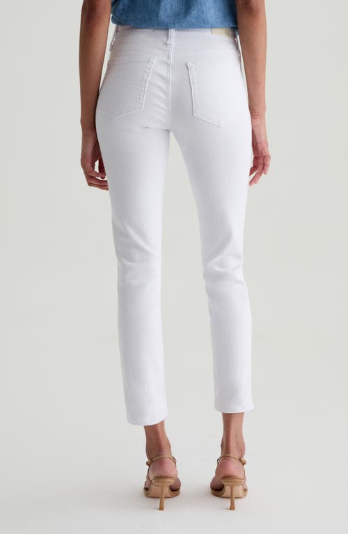 Ag Prima Low Rise Ankle Cigarette Jeans In White