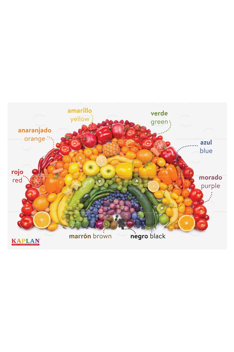 Colors - Los Colores - Bilingual Floor Puzzle - 24 Pieces, Main, color, Multicolored