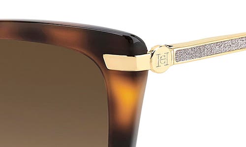 Carolina Herrera 55mm Gradient Rectangular Sunglasses