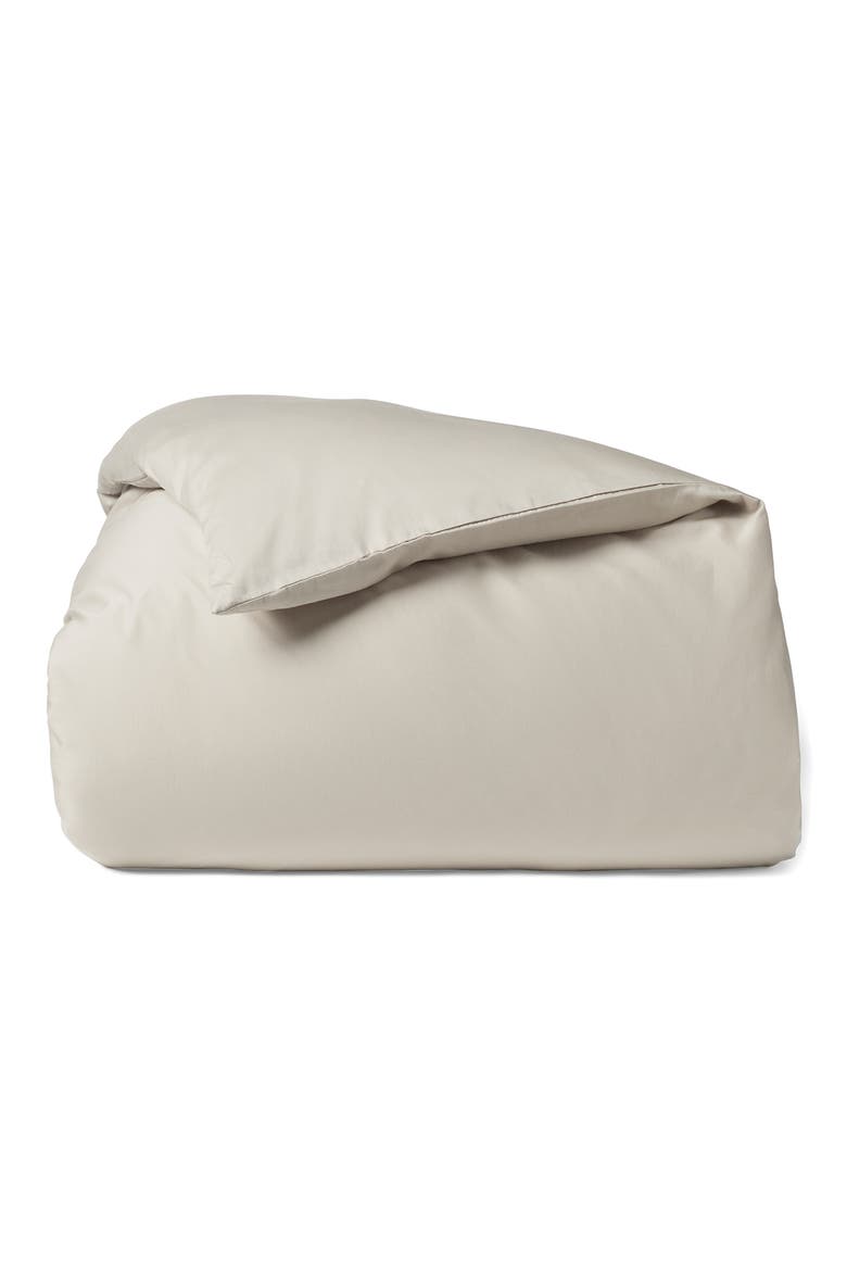Cloud Soft Organic Cotton Sateen Duvet Cover, Main, color, STONE