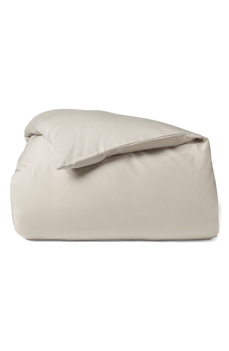 Coyuchi Cloud Soft Organic Cotton Sateen Duvet Cover, Main, color, Stone