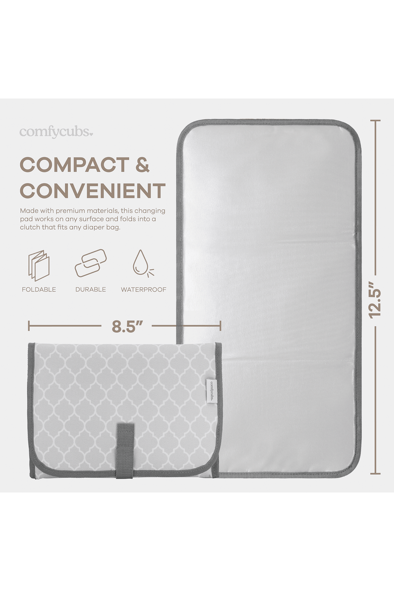 Compact Changing Pad, Alternate, color, Grey Pattern
