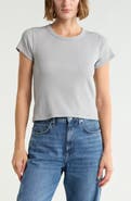 rag & bone Essie Crewneck Ribbed Crop T-Shirt