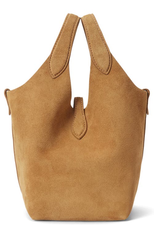 Polo Ralph Lauren Small Suede Convertible Crossbody Tote In Purple