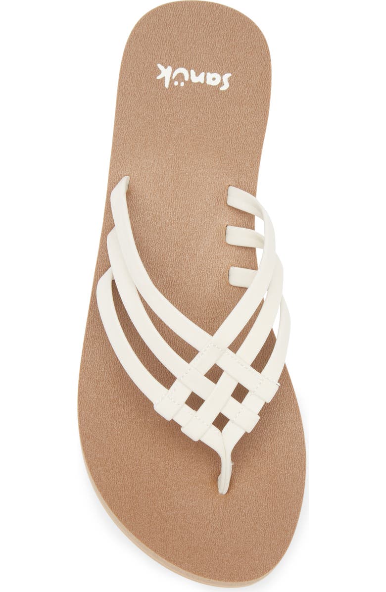 Sanuk Yoga Sandy II Flip Flop, Alternate, color, Tan/ White