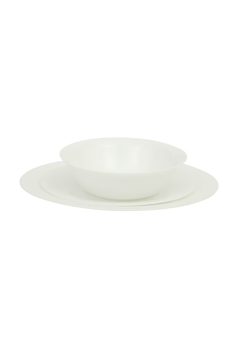 Vanilla Hills Opal Glass Dinnerware Set, Alternate, color, White