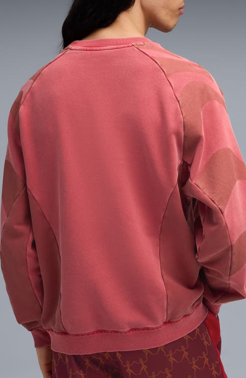 Puma X Kidsuper Mcfc Embroidered Cotton Graphic Sweatshirt In Burgundy