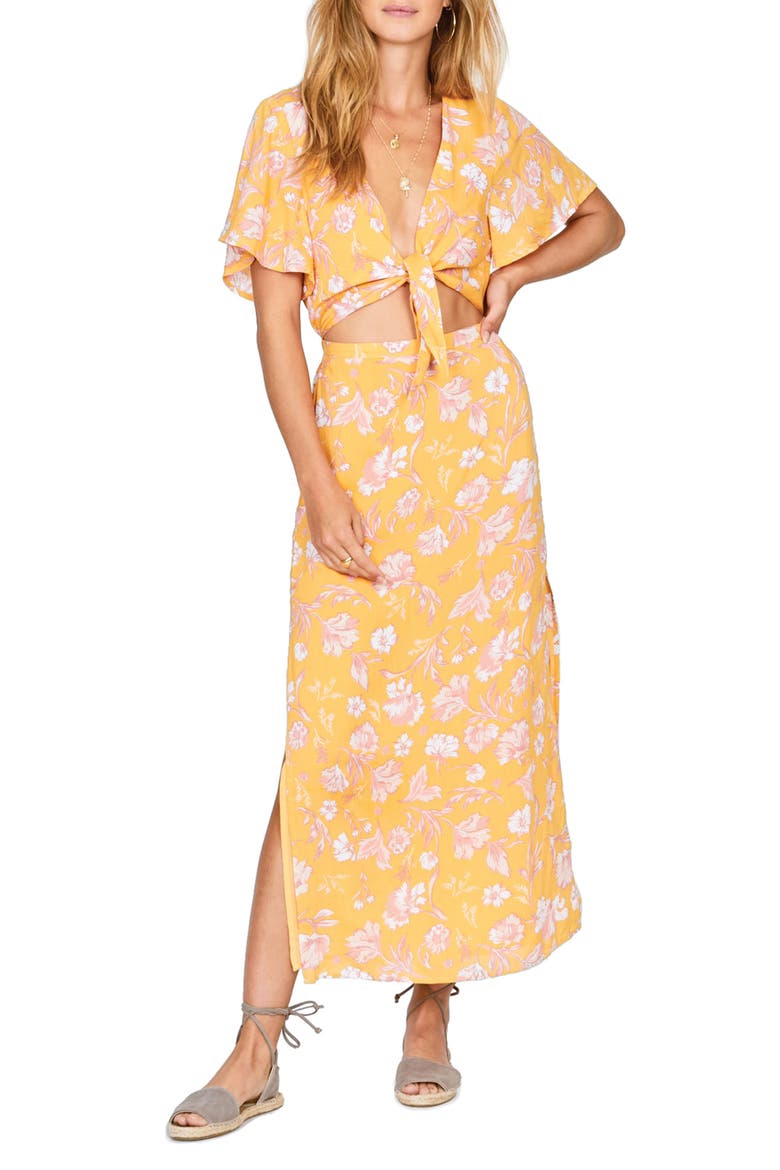 Bohemian Rhapsody Maxi Dress, Main, color, HONEY