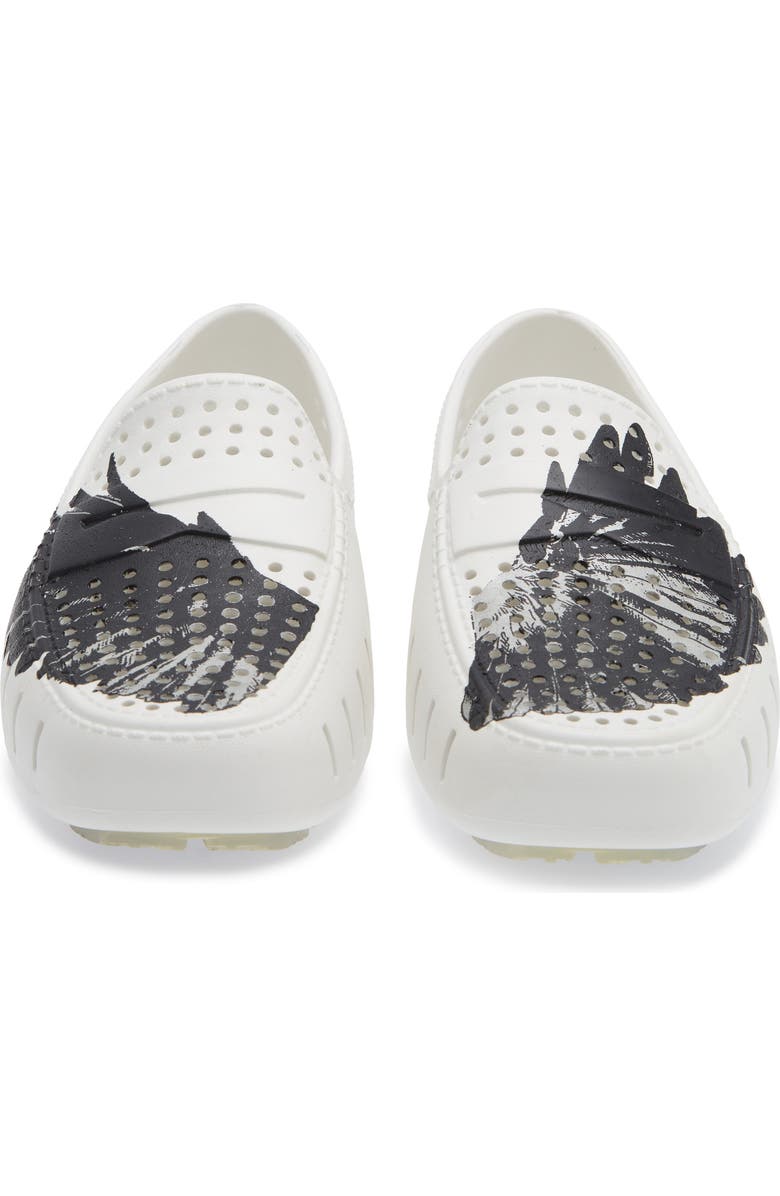 FLOAFERS Country Club Driver Loafer, Alternate, color, White/ Grey Wings