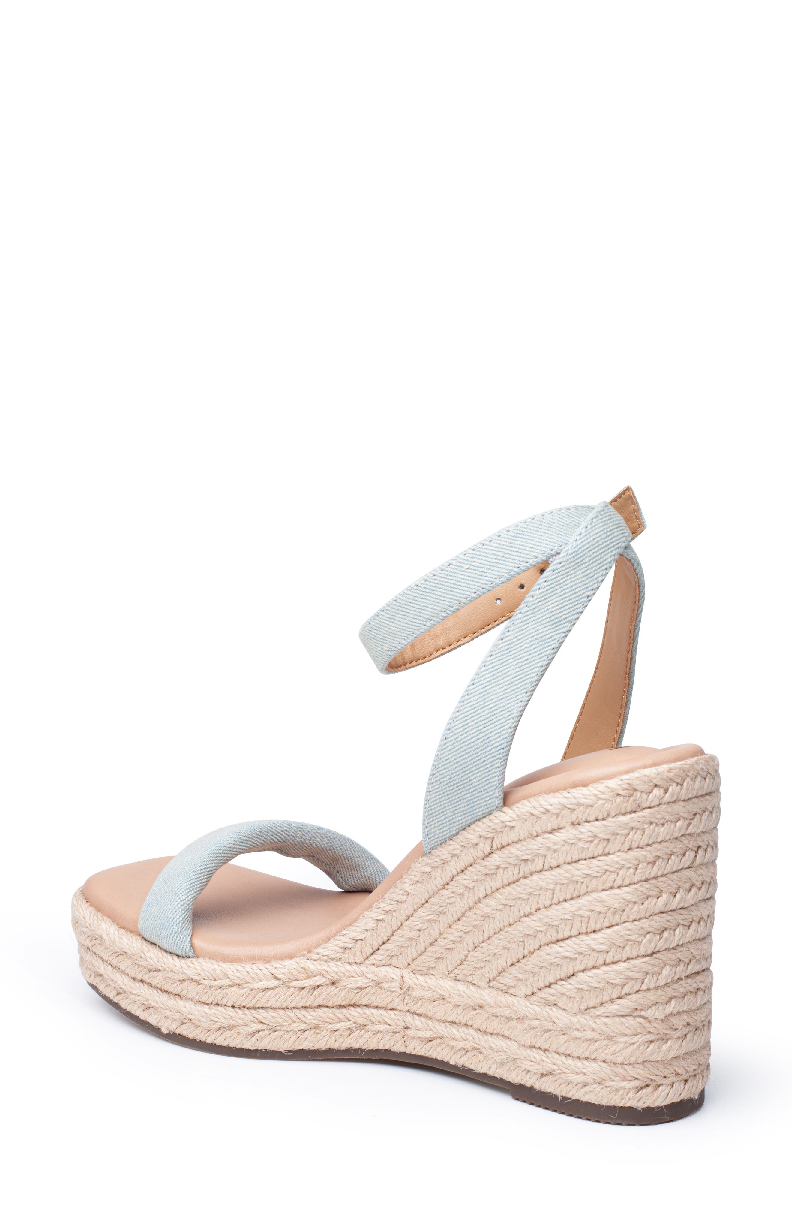 Me Too Whitley Platform Wedge Espadrille Sandal, Alternate, color, Light Blue