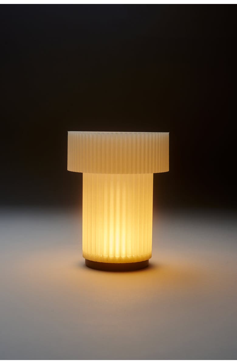 WOOJ DESIGN Cordless Mini Drum Lamp, Alternate, color, Natural