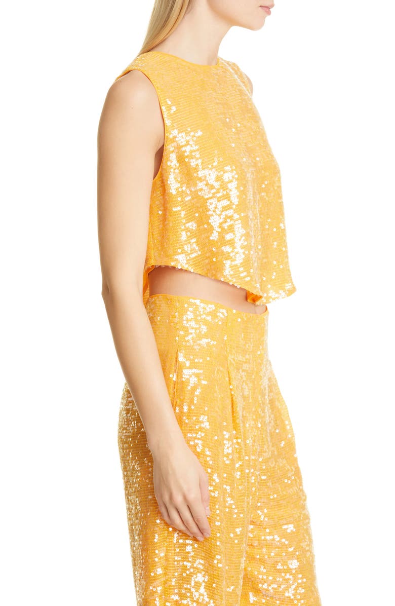 LAPOINTE Sequin Crop Top, Alternate, color,