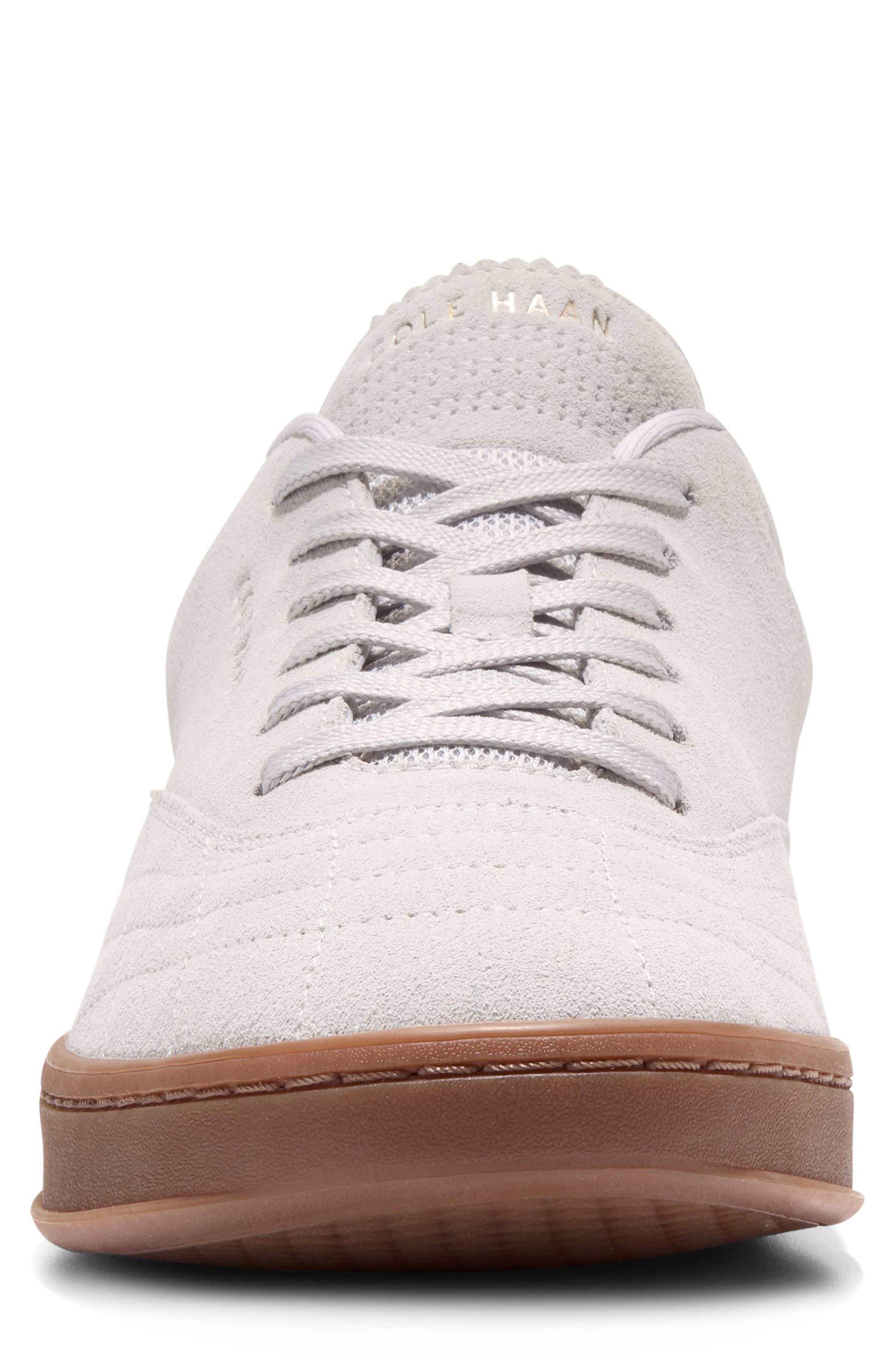 Cole Haan Grand Crosscourt Turfline Sneaker, Alternate, color, Oyster Mushroom Suede/ Green