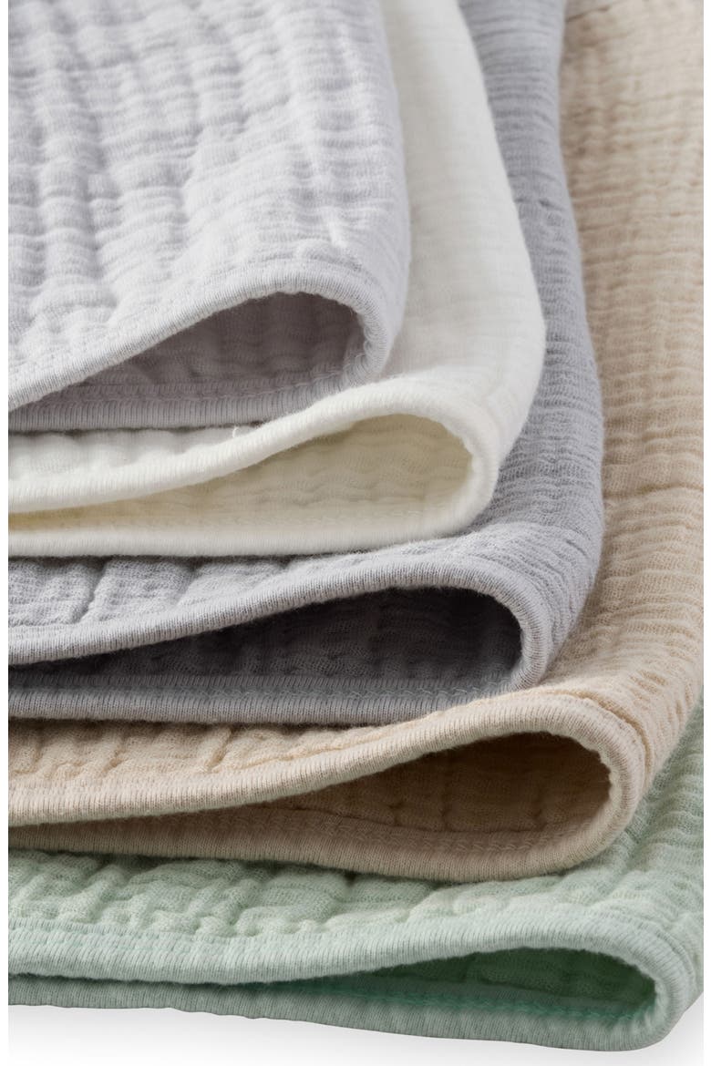 Riley Crinkle Burp Cloths, Alternate, color, SEAFOAM