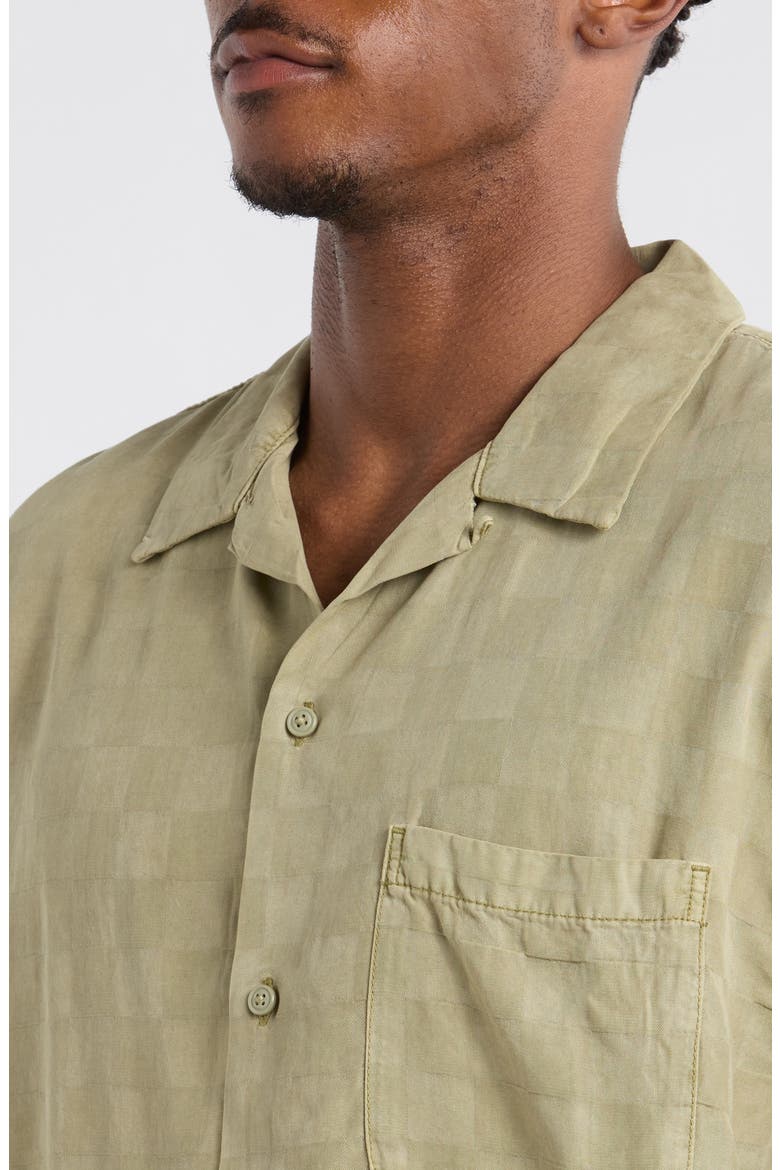 Van Doren Check Button-Up Camp Shirt, Alternate, color, SOFT SAGE