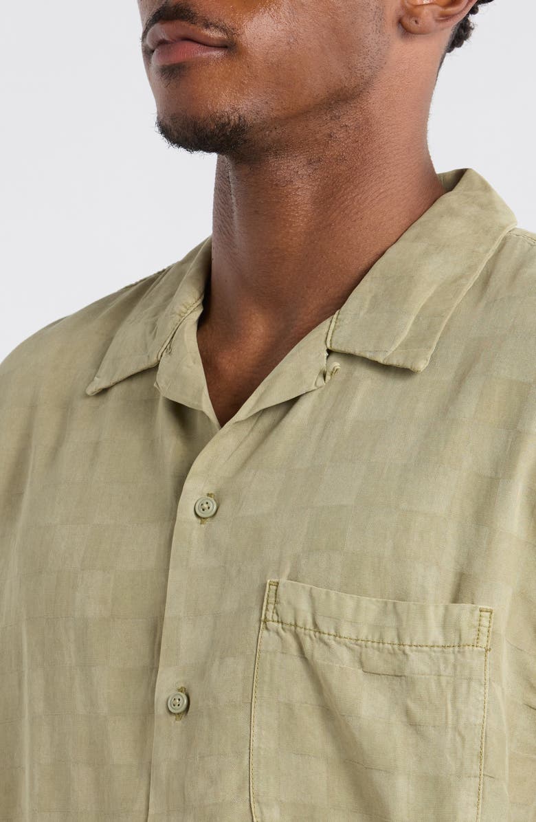 Vans Van Doren Check Button-Up Camp Shirt, Alternate, color, Soft Sage