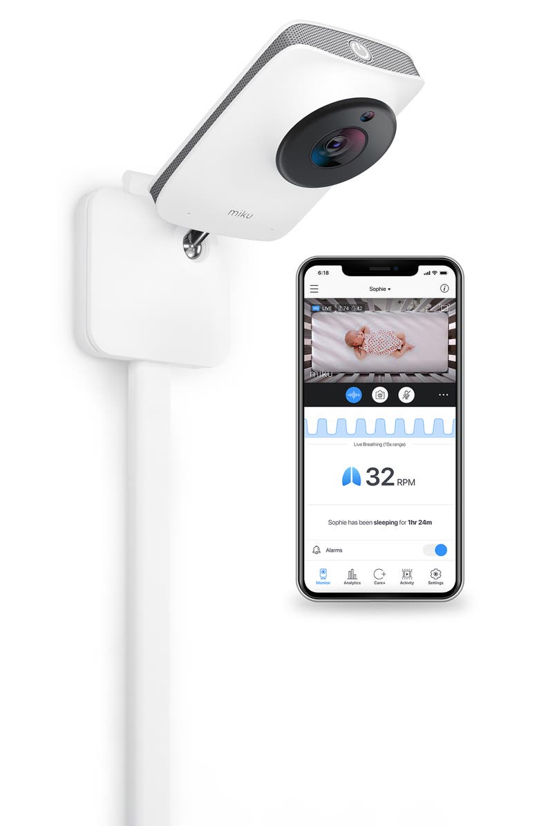 Miku Pro Smart Baby Monitor, Main, color,