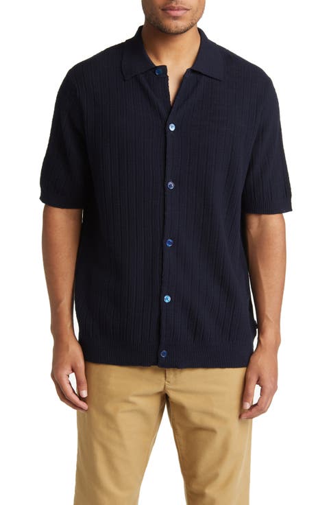 Nolan 6577 Knit Short Sleeve Button-Up Shirt