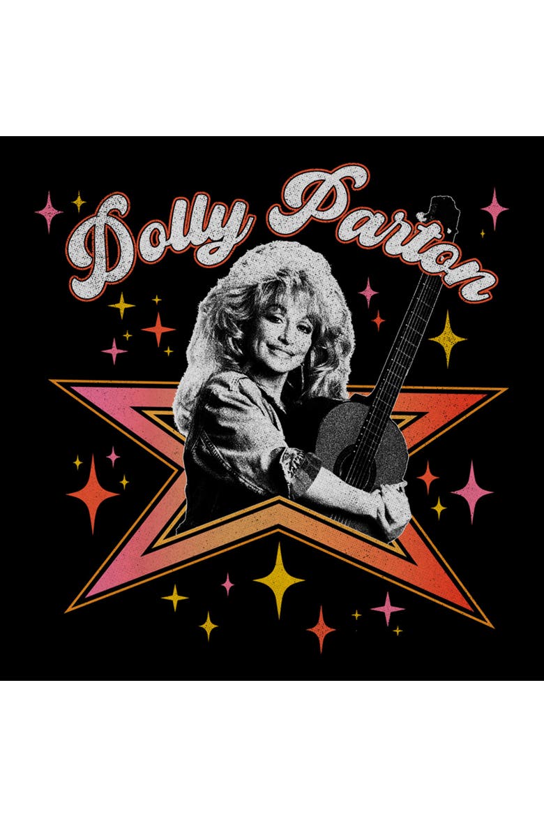Women's Distressed Bright Star Short Sleeve T-Shirt, Alternate, color, Black