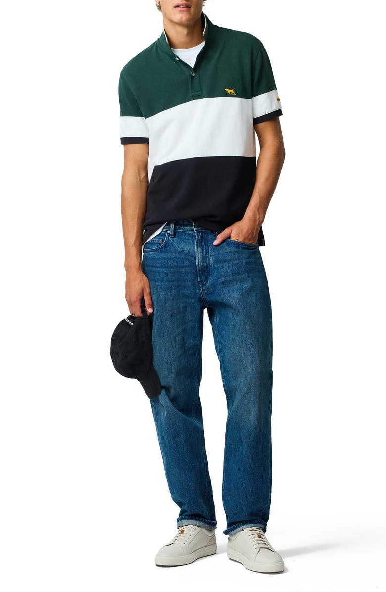 Rodd & Gunn Homebay Sports Fit Colorblock Cotton Piqué Polo, Alternate, color, Onyx